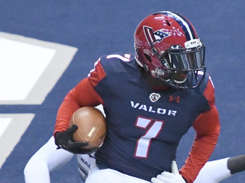 Washington Valor wide receiver Mike Washington