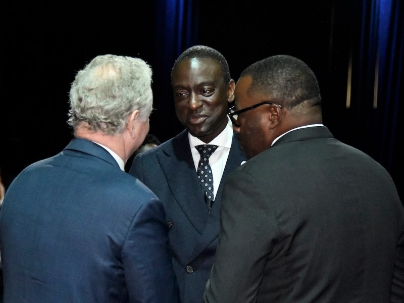 **FILE** The five men wrongfully convicted in the 1989 Central Park assault case, known as the "Exonerated Five," including New York City Council member Yusef Salaam (center), have filed a defamation lawsuit against former President Donald Trump after he made false statements during the Sept. 10 presidential debate. (WI photo)