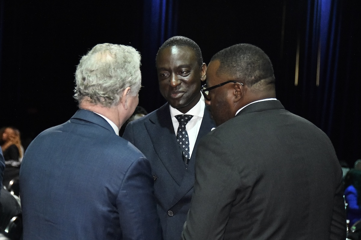 **FILE** The five men wrongfully convicted in the 1989 Central Park assault case, known as the "Exonerated Five," including New York City Council member Yusef Salaam (center), have filed a defamation lawsuit against former President Donald Trump after he made false statements during the Sept. 10 presidential debate. (WI photo)