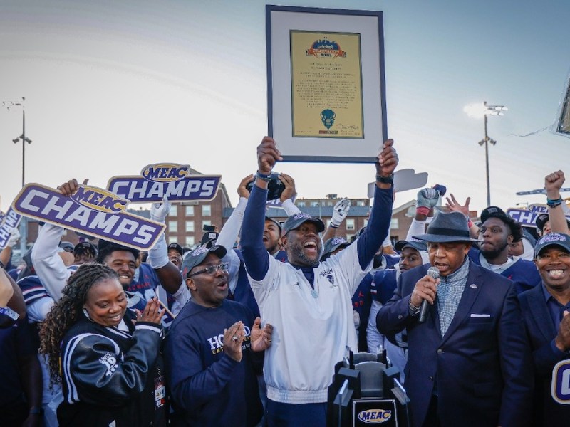 Howard Bisons claim their second straight MEAC crown. (Courtesy photo/HU-David Sierra)