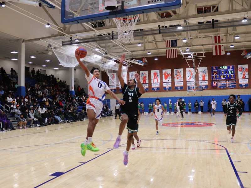 Roosevelt's KeMari Pointer (0) scored a team-high 16 points in a loss to Jackson-Reed. (Courtesy of Dr. Maurice Butler)