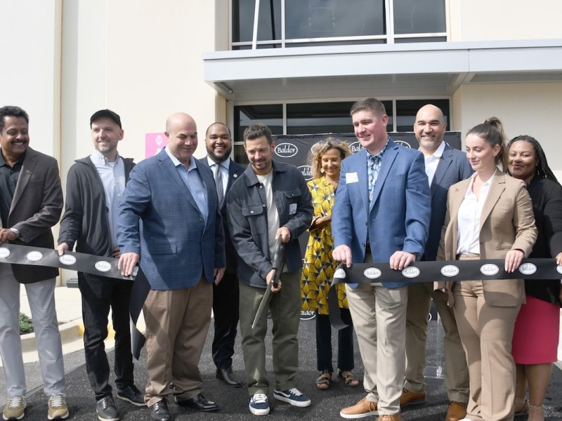 Prince George’s County Council Chair Jolene Ivey and Del. Ashanti Martinez celebrate the grand opening of Baldor Speciality Foods warehouse in Lanham, Maryland, on Sep. 16. (Anthony Tilghman/The Washington Informer)