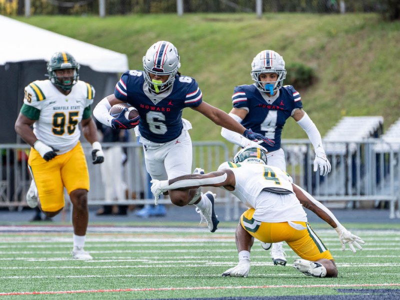 In Howard University’s homecoming game, the Bison defeated Norfolk State University 27-23. (Abdullah Konte/The Washington Informer)