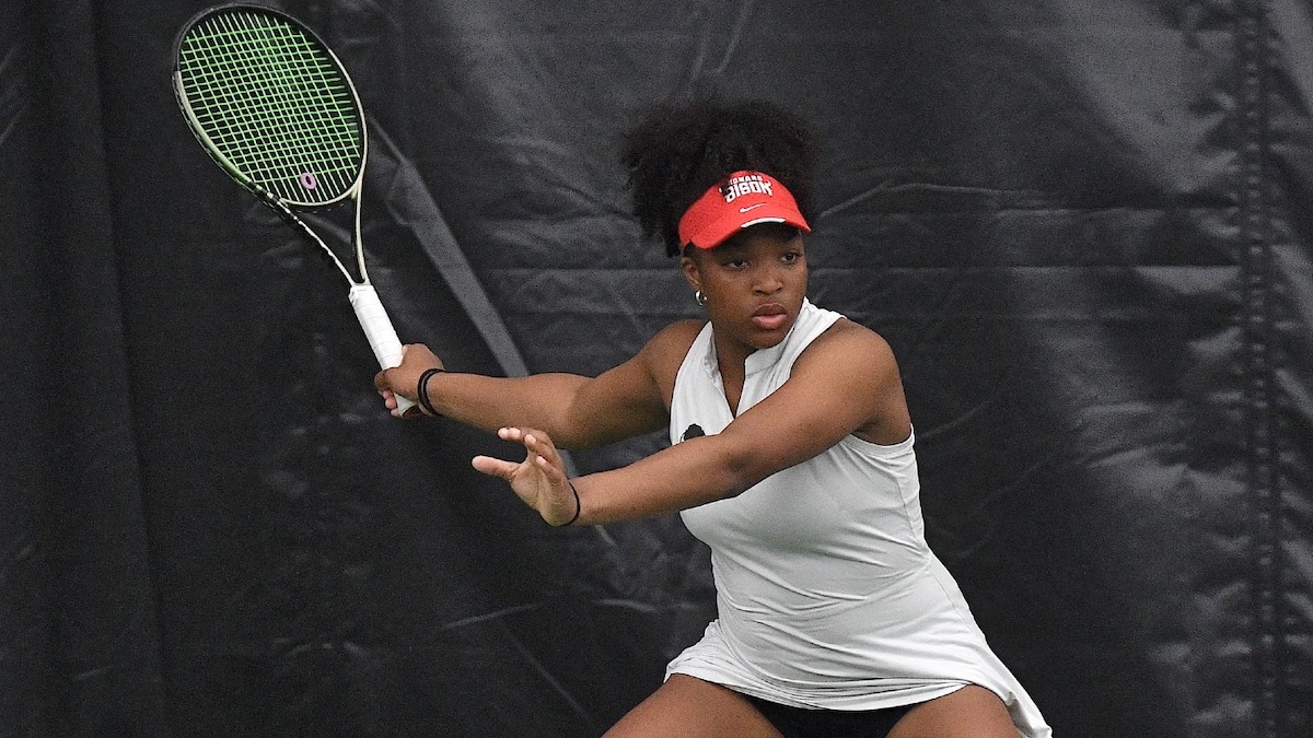 Imani Jean, a freshman member of Howard University’s women's tennis team, is getting lots of attention for her early success on the court. (Courtesy photo)