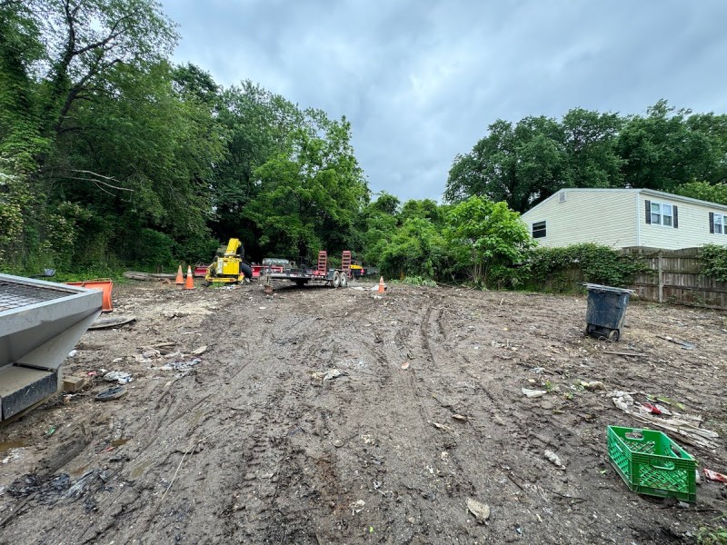 A municipally owned and operated storage lot on a residential street in Capitol Heights, Md. still contains vehicles and equipment, even after the town cleaned out most other junk that had been in the lot for about a year. Photo May 19. (Anthony Tilghman/The Washington Informer)