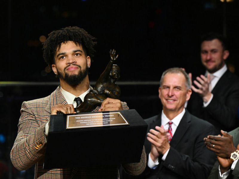 Caleb Williams, winner of the 2022 Heisman Trophy, presented at Jazz At Lincoln Center Saturday, Dec. 10, 2022, in New York. (Courtesy of Heisman Trophy Trust)