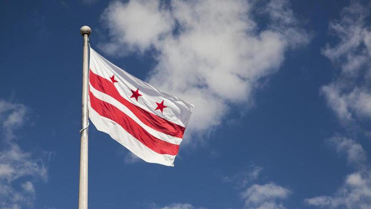 Flag of the District of Columbia (Courtesy of dpw.dc.gov)