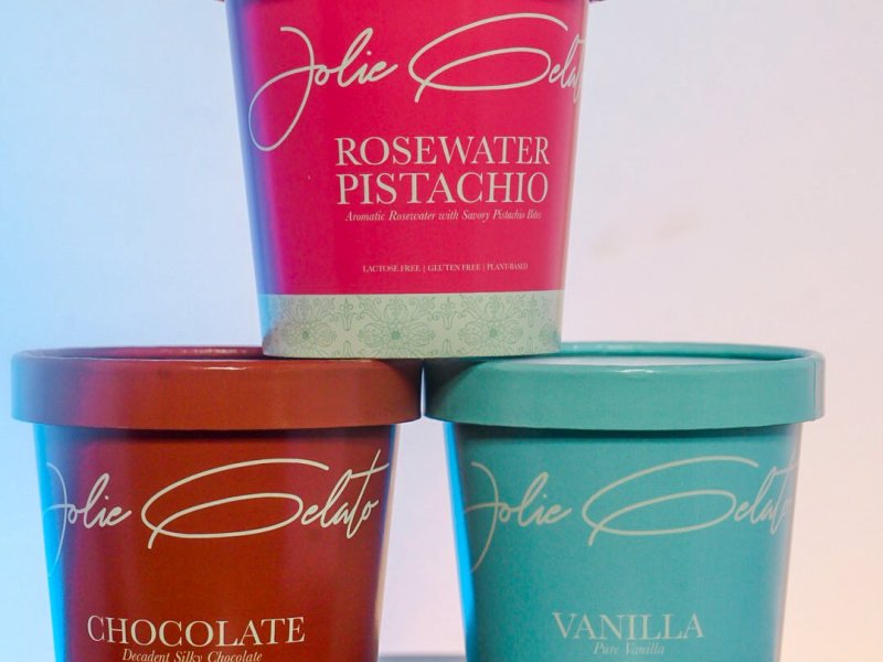 Jolie Gelato recently received funds from an investor and will be stocked in freezers across five Union Kitchen stores this month. (Courtesy of Jolie Gelato)