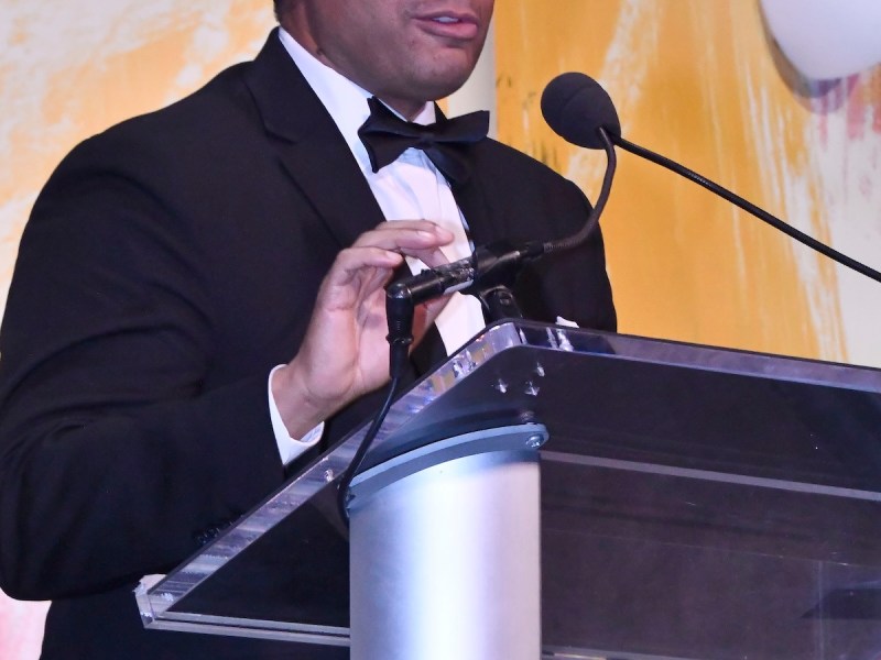 Brian Kenner, Amazon’s global head of Community Engagement, delivers remarks at the 2024 DC Chamber’s Choice Awards and Gala on Oct. 11. (Robert R. Roberts/The Washington Informer)