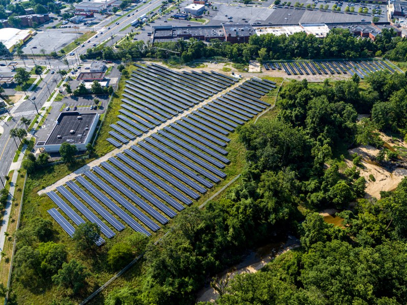 A large solar installation in Ward 8 that is helping power the District's Solar for All program