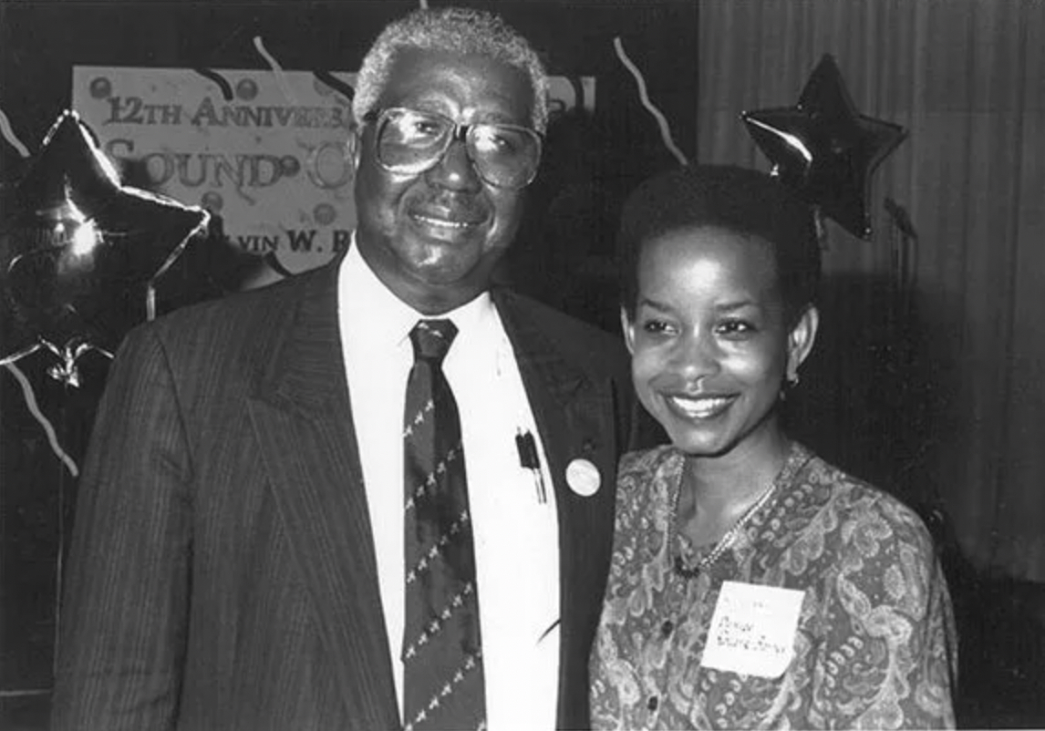 **FILE** Dr. Calvin Rolark, founder and first publisher of The Washington Informer, with his daughter Denise Rolark Barnes, current publisher of the newspaper. (WI photo)