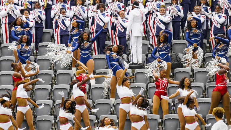 Howard University’s band and dancers perform during the Truth and Service Classic on Sept. 21. (Abdullah Konte/The Washington Informer)