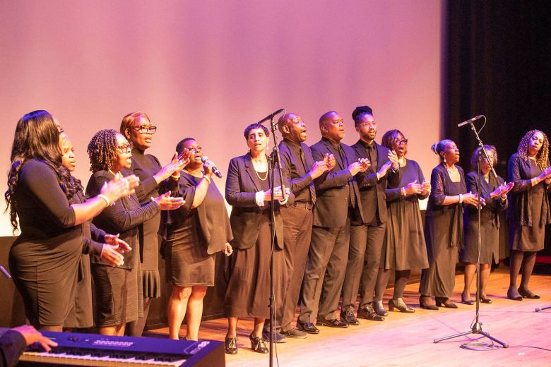 The Scotland A.M.E. Zion Church choir performs. (Photo courtesy of Skip Brown)